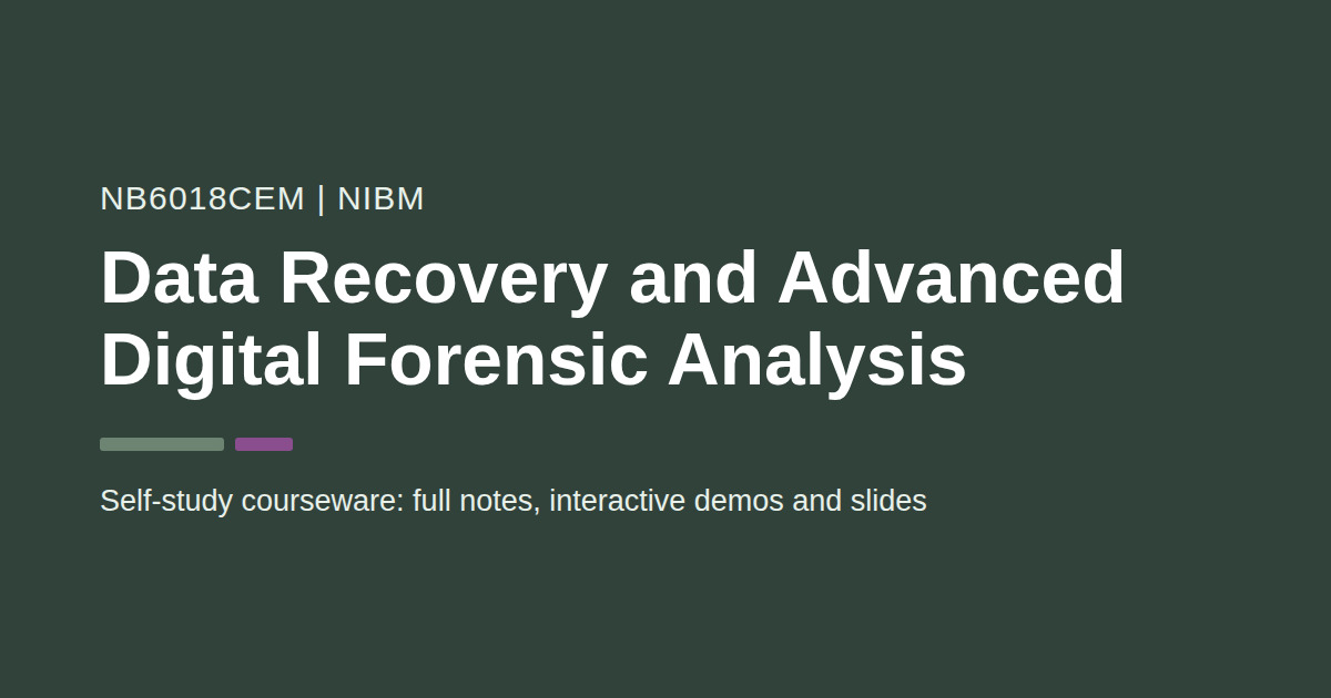 Data Retrival Icon Data Recovery and Advanced Digital Forensic Analysis (NB6018CEM) | NIBM